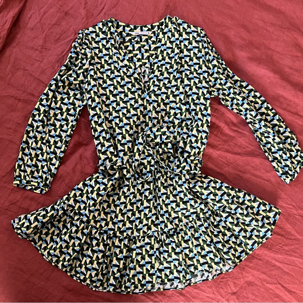 Zara Geometric Print Dress